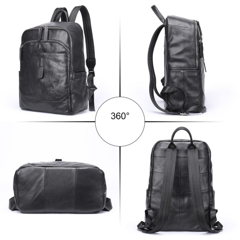 130443-mn8iay.jpg Sac à dos en cuir, grande capacité, noir – Image 3