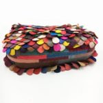 Sac à bandoulière en cuir, à main, patchwork, multicolore – Image 3