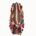 Sac à bandoulière en cuir, à main, patchwork, multicolore – Image 5