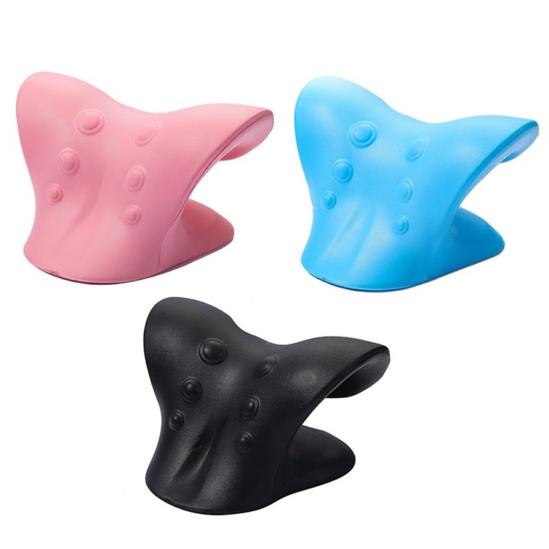 Oreiller de massage cervicale et d'épaule, relaxant, dispositif de traction chiropratique cervicale – Image 1