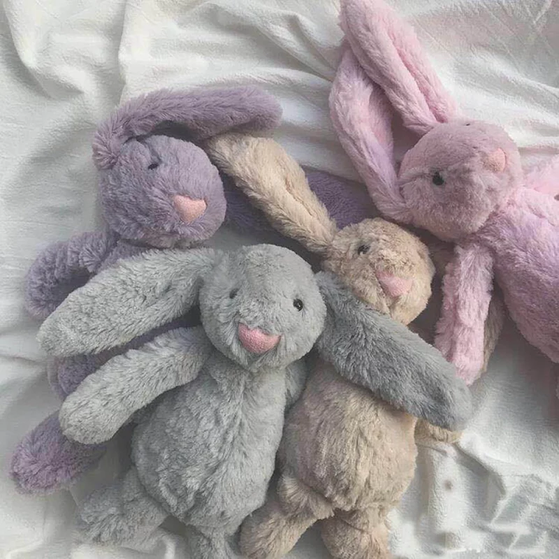 Peluche de lapin doux et mignon, longues oreilles, 30 à 45 cm – Image 3