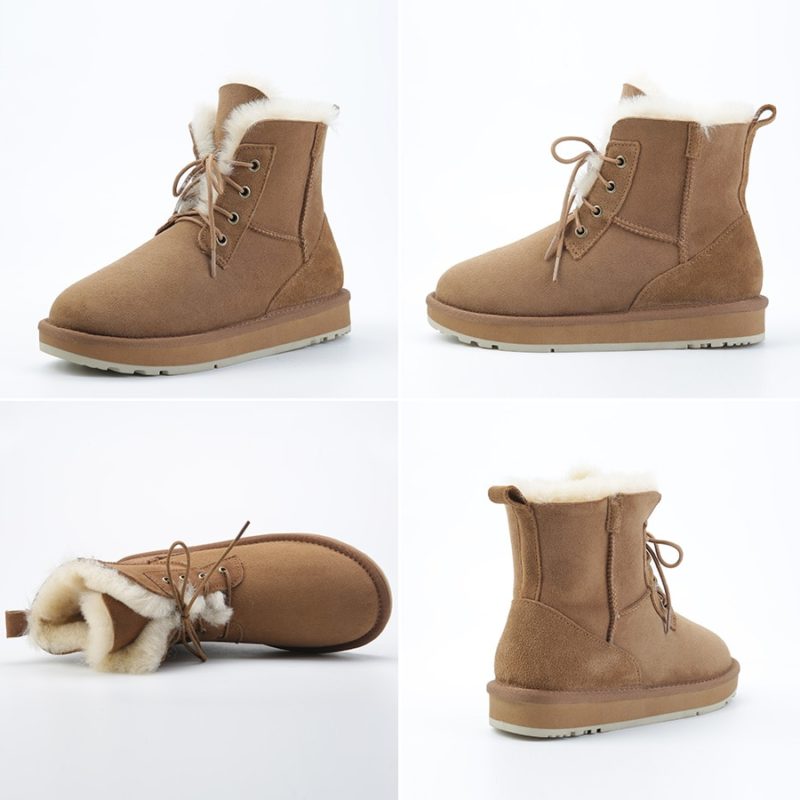 Bottines en peau de mouton, fourrure naturelle doublée, Boots imperméables – Image 10