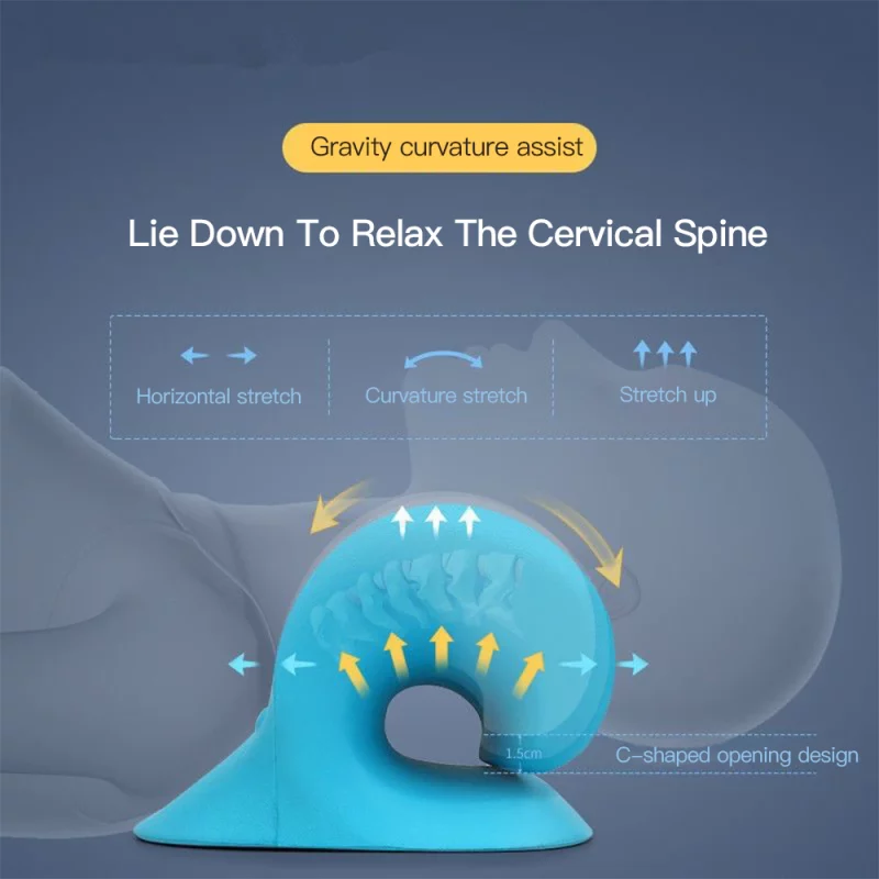 Oreiller de massage cervicale et d'épaule, relaxant, dispositif de traction chiropratique cervicale – Image 8