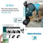 Détecteur de fumée avec caméra espion, Wifi, 1080P, alarme de fumée, avec carte SD 64GB – Image 4