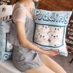 Lot de 8 peluches de petits chats avec oreiller pour rangement, 35 x 45 cm – Image 2