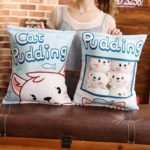 Lot de 8 peluches de petits chats avec oreiller pour rangement, 35 x 45 cm – Image 3