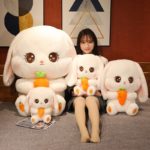 Peluche Lapin avec carotte, Kawaii, mignon, de 30 à 50 cm – Image 3