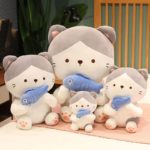 Peluche Chat avec poisson, doux et mignon, kawaii, de 25 à 60 cm – Image 3