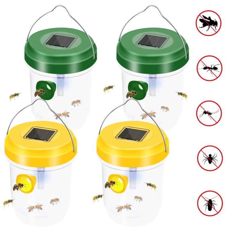 Lot de 2 pièges à insectes volants, Frelons, Guêpes, étanche, non toxique, réutilisable – Image 1