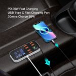 Station de charge rapide 40W 8A, pour prise de voiture, 8 Ports, affichage LED, Apple, Android, QC 3.0 PD – Image 3