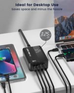 Station de charge rapide 65W, 4 Ports, pour Samsung, iPhone 12, 13, MacBook, iPad, PPS et PD – Image 2