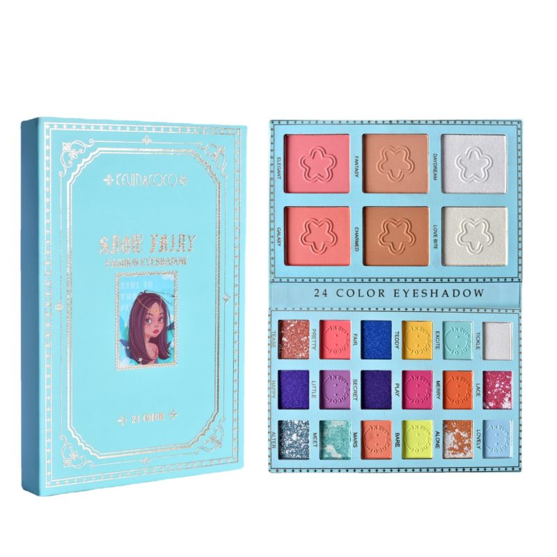 Palette de fards à paupières, 24 couleurs, pigments, maquillage, paillettes