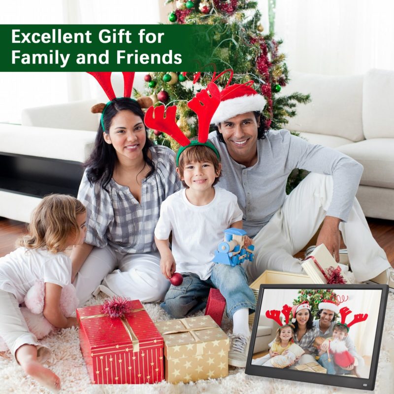 Cadre photo numérique de 10.1 à 15.6 pouces, 1080P, écran IPS, grand angle de vision, avec télécommande, multifonction – Image 9