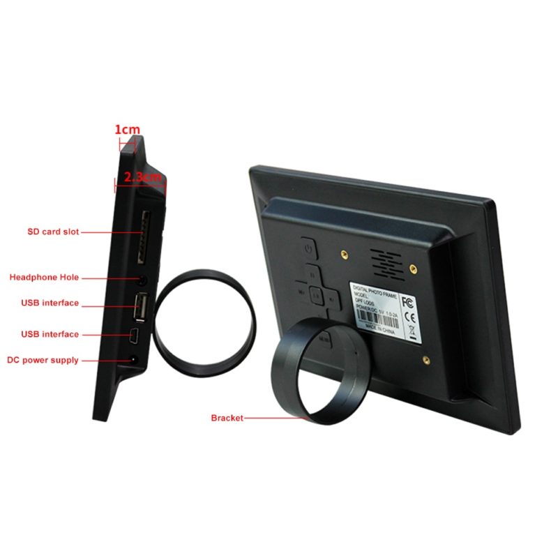 Cadre photo numérique, écran 7 pouces, lecteur audio/photo/vidéo, avec télécommande – Image 5