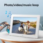 Cadre photo numérique, écran IPS, 10.1 pouces, 1280x800, multifonction avec télécommande – Image 4