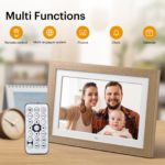 Cadre photo numérique, écran IPS, 10.1 pouces, 1280x800, multifonction avec télécommande