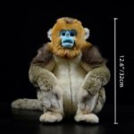 Peluche de grand singe doré, réaliste, 32 cm – Image 6