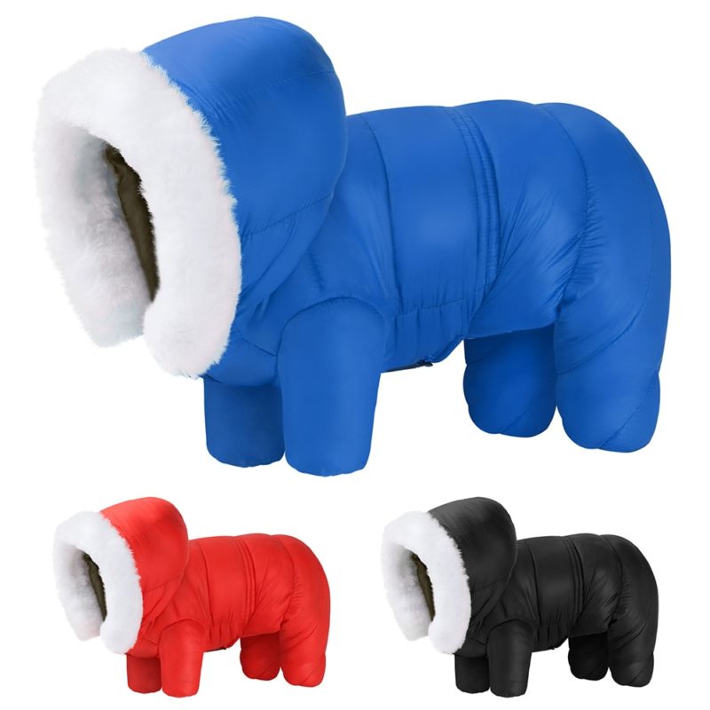Manteau épais et chaud pour chien, veste coupe-vent d'hiver, chiot, chihuahua, bouledogue français – Image 1