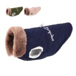 Vêtement d'hiver imperméable pour petit chien, avec col en fourrure