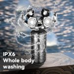 Rasoir électrique professionnel à 7 lames pour barbe et cheveux, rechargeable, coque en métal – Image 3