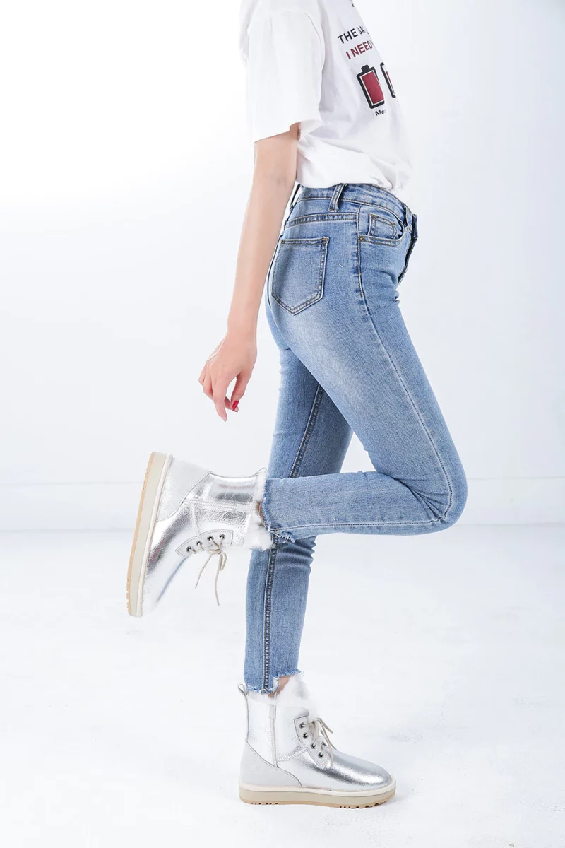 H3b96e4364be24ce8b41cd54c390ec8a5S Bottines d'hiver, peau et laine de mouton naturelle, doublée de fourrure, Boots imperméable – Image 6