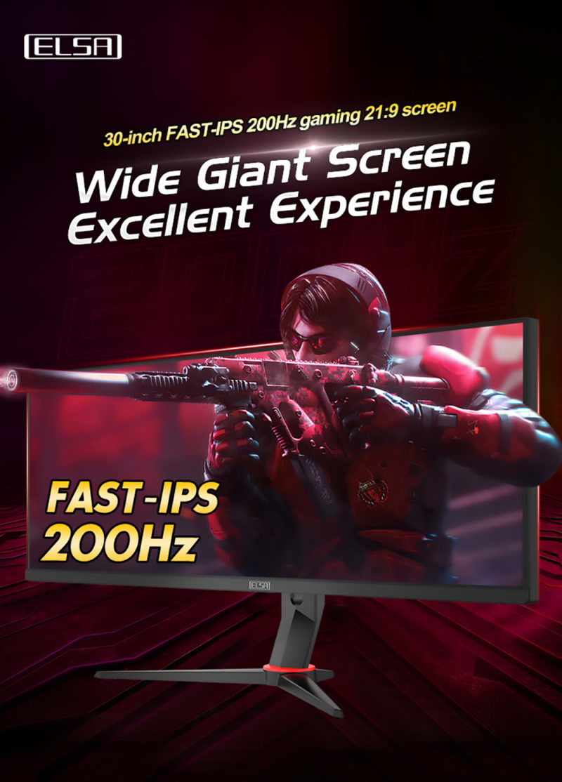 S98bee07959ba49daa80a0f67ce9cd4d8T Moniteur Gaming, écran IPS 30", 2560x1080, 200Hz, 350cd/m², 1ms – Image 7