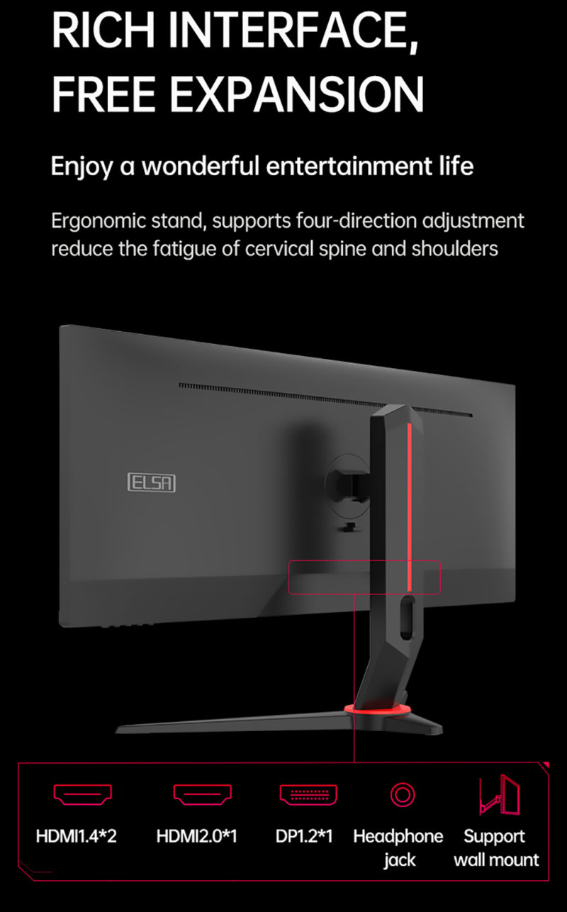 Saf5664927446487dac5504c08e26d6ccT Moniteur Gaming, écran IPS 30", 2560x1080, 200Hz, 350cd/m², 1ms – Image 11