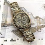 Montre à quartz, gravure orientale, à grand cadran en acier inoxydable, avec calendrier – Image 5