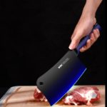 Ensemble de couteaux en acier inoxydable, 6 pièces, support, affûteur, technologie d'oxydation BO noir – Image 3