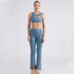Ensemble de sport sans couture 2 pièces, taille haute, soutien-gorge, Fitness, Yoga – Image 3