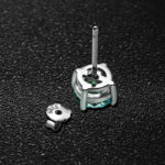 Boucles d'oreilles en diamant moissanite, argent Sterling 925 plaqué or blanc – Image 6