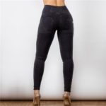 Legging en jeans pour femme, taille haute, pantalon Salsa amincissant, noir – Image 11
