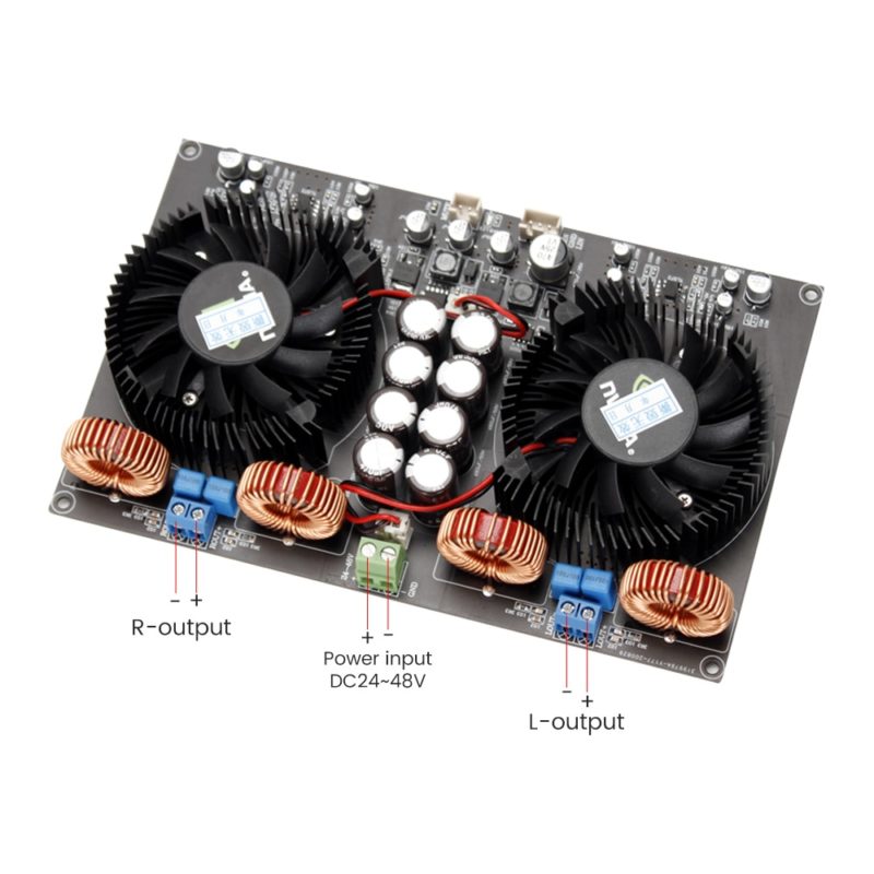 Amplificateur audio 2 x 600W, classe D, son stéréo, TPA3255, DIY – Image 2