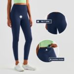 Legging de fitness, taille haute, sans croisement avant, avec poche cachée