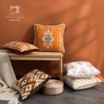 Housse de coussin décorative brodée, style Berbère Maroc, luxueuse et élégante, 45 x 45 cm – Image 2