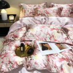 Ensemble 4 pièces en soie de mûrier, housse de couette, taies d’oreiller et drap plat, parure de lit – Image 9