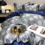 Ensemble 4 pièces en soie de mûrier, housse de couette, taies d’oreiller et drap plat, parure de lit – Image 8