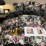 Ensemble 4 pièces en soie de mûrier, housse de couette, taies d’oreiller et drap plat, parure de lit – Image 7