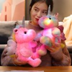 Peluche de licorne colorée et lumineuse, douce, 25 cm – Image 6