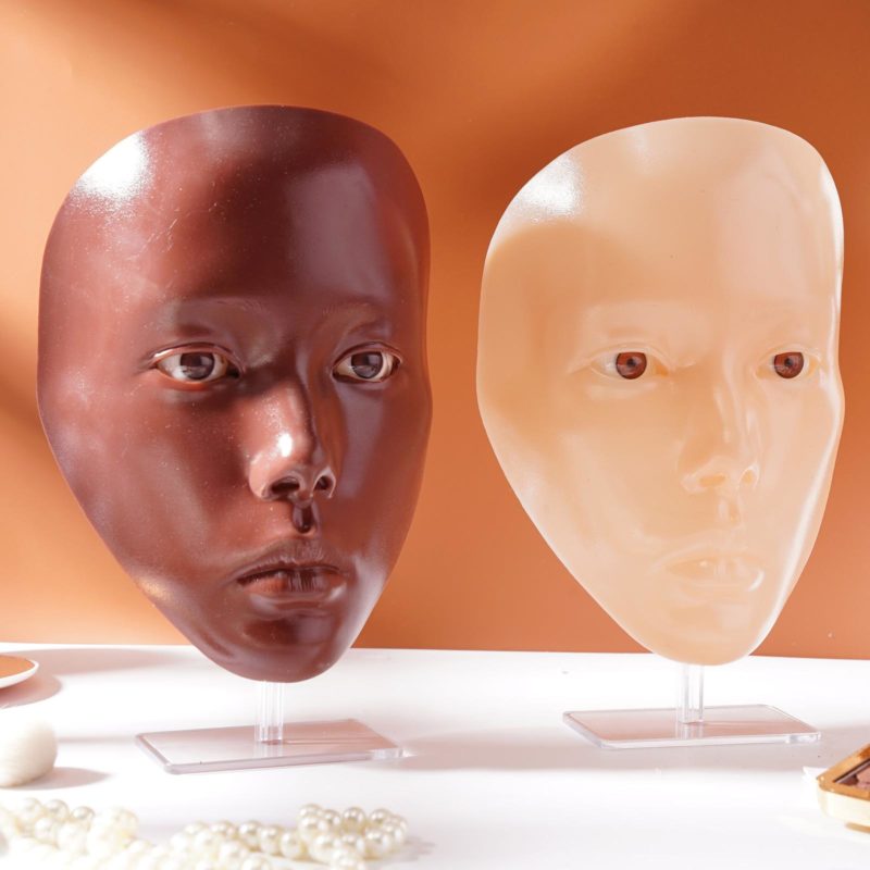 138453-jfwabw.jpg Tête de mannequin en silicone, entrainement du maquillage, extension de cils et art du visage, réutilisable – Image 3