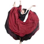 Grande jupe de danse, pivotante à 720 degrés, cercle complet