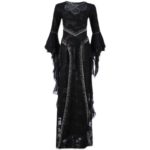 Ensemble 3 pièces de danse orientale, robe longue à franges en mousseline douce, compétition professionnelle – Image 6