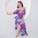 Costume de danse orientale, Galabeya, imprimé léopard, vêtement d'entraînement – Image 5