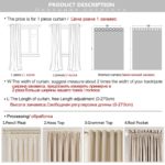 Rideau occultant en lin, solide et imperméable, 1 pièce – Image 12