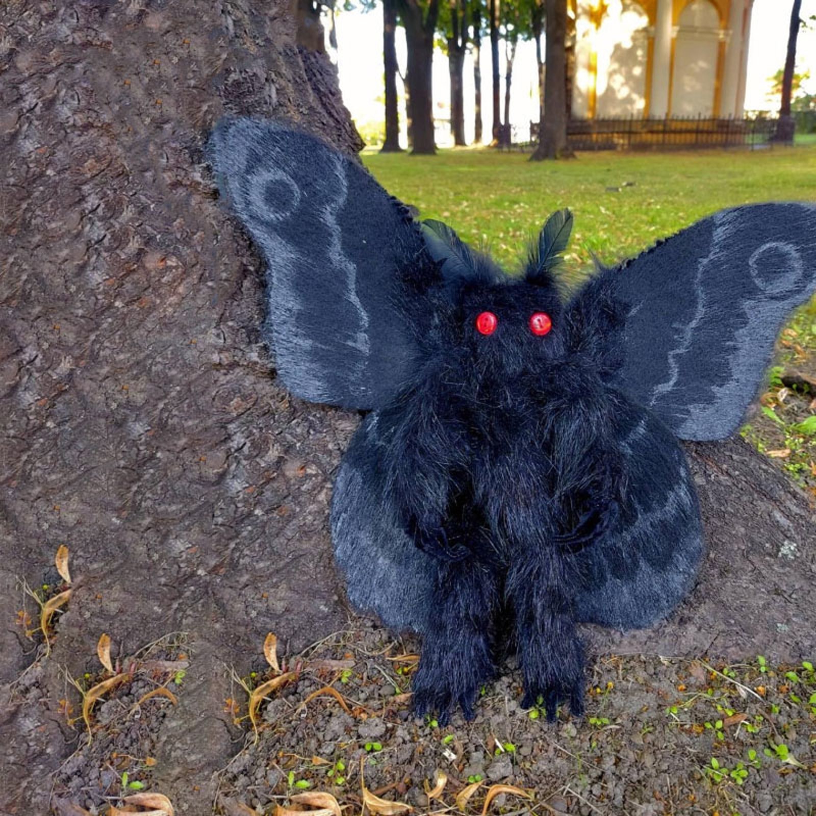 Peluche de papillon de nuit, L'homme-papillon, gothique, 20 cm 