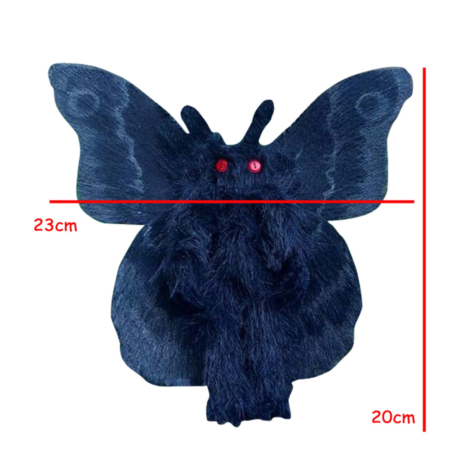 Peluche de papillon de nuit, L'homme-papillon, gothique, 20 cm 