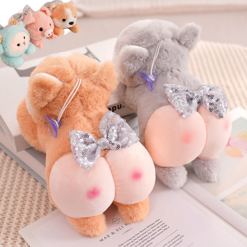 139639-9ahjxa.jpg Peluche d'animaux coquins et mignons, chien, cochon, agneau, 22 cm – Image 2