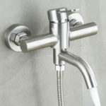 Robinet de salle de bain et douche en acier inoxydable 304, mitigeur d'eau froide et chaude, à montage mural – Image 2