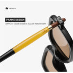 Lunettes de soleil carrées, vintage, UV400 – Image 5