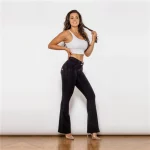 Pantalon jeans évasé pour femme, en Denim élégant et amincissant, à jambes larges – Image 9